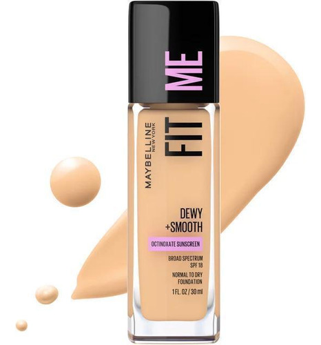 Maybelline Fit Me Base Hidrante Spf 18 Cor: 128 Warn Nude