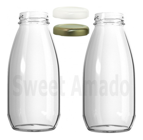 Imagem 3 de 5 de 10 Pote Garrafa Leiteira Condimento Suco 300ml Lembrancinha