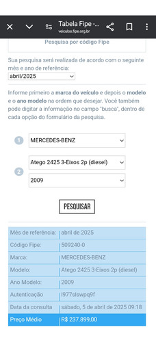 Atego Mb 2425