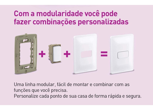 Módulo Interruptor Simples Branco 680150 Pial Zeffia