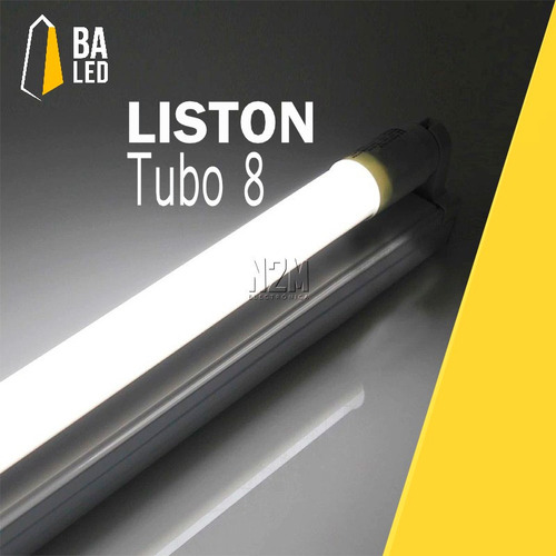 Lampara Liston G13 + Tubo Led T8 9w 60 Cm Cálido Frio Neutro Blanco