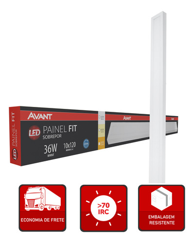 Painel Led Fit Sob. 120cm 36w 6500k 110v/220v Br Avant