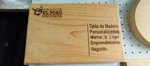 Tabla Parrillera Con Grabado Láser Personalizado 