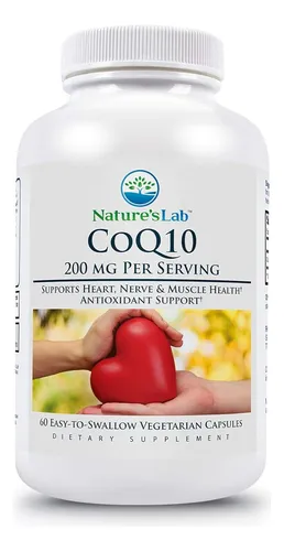 Coq10 200mg Salud Del Corazon 60cap Nature's Lab