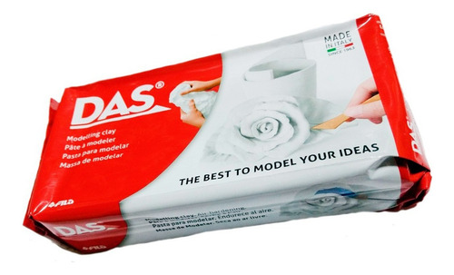Imagen 2 de 8 de Arcilla Ceramica Das Blanca 250gr Sin Horno Con Espatula