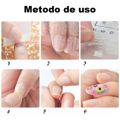 Imagen 5 de 9 de 240 Gomas Adhesiva En Gel Pegante Para Uñas Press On Stickon