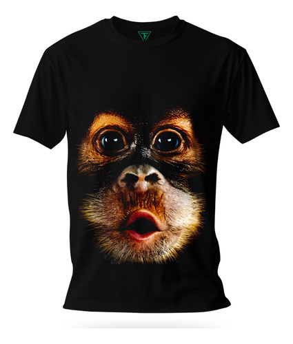 Polera Mono Soplando Chimpance Cumpleaños Tiktok Xxl Xxxl  