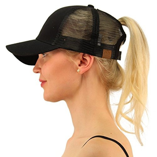 Cc Ponytail Messy Bollos Gorra De Béisbol Tipo Camionero Co