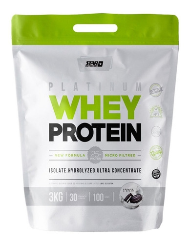 Suplemento en polvo Star Nutrition  Platinum Platinum Whey Protein proteínas sabor cookies & cream en sachet de 3000mL