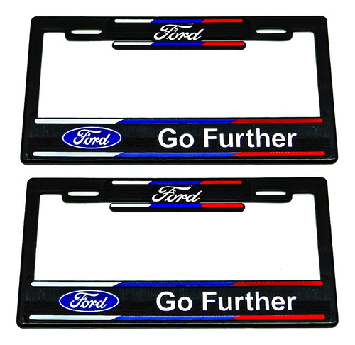  Portaplacas Premium Ford Go Further Nuevo Diseño 2 Piezas