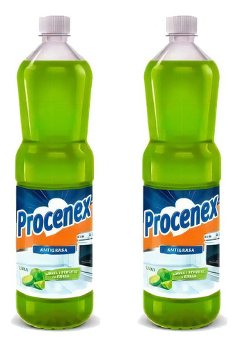 Limpia Piso Liquido Aroma Lima 900ml Procenex Pack X2u