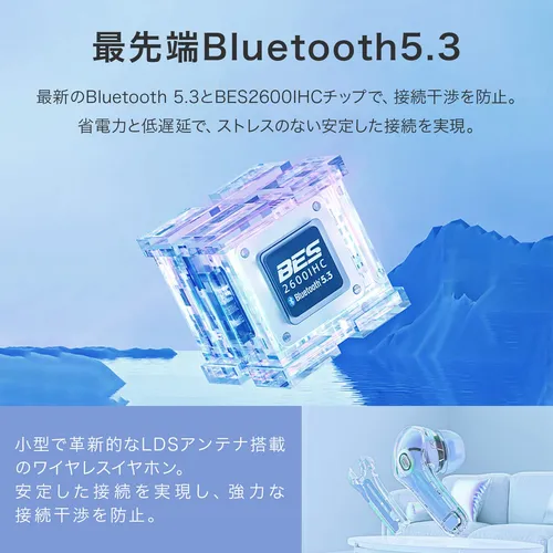 Acefast T8 Crystal Auriculares Inalámbricos Tws,