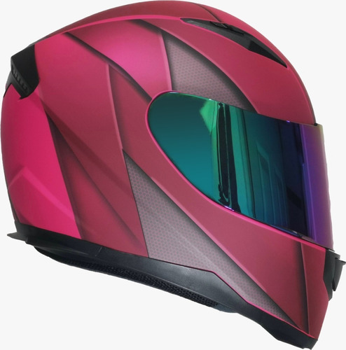 Casco Para Moto Cerrado Kov Novak Blade Rosa/ Gris Color Rosa oscuro Tamaño del casco S