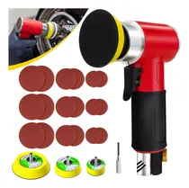 Comprar Pulidora Neumática BOWOSHEN Lijadora De Aire Profesional Para Coches, Lijadora Orbital, Lijadora Angular y Pulidora Mini Con Discos De 1y 2 y 3 Pulgadas