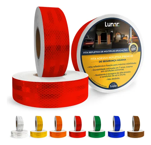 comprar Fita Adesiva Refletiva Luminosa Automotiva 2mx50mm Vermelha