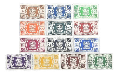 Wallis & Futuna, Serie Sc 127-140 Año 1944 Nueva L18676
