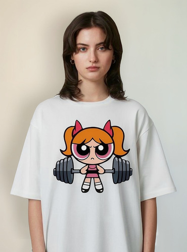 Remera Unisex Gimnasio Chicas Superpoderosas Bombon Gym