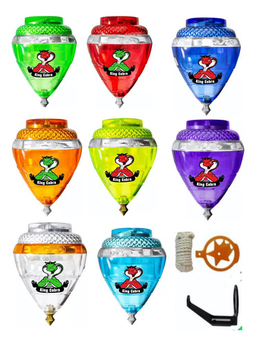 Pack 8 Trompos King Cobra Profesional Cometa Lo Vio En Tv Varios