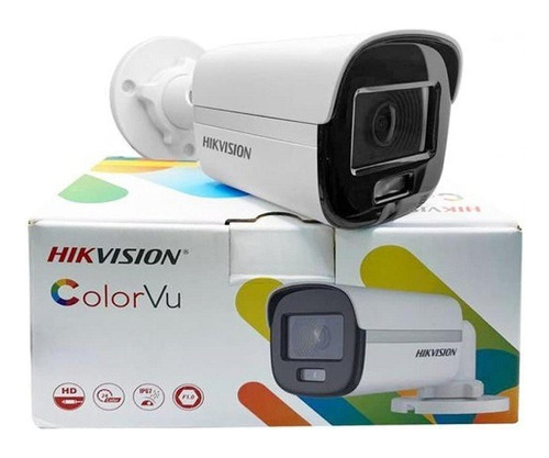 Cámara Bala Hikvision Turbo Hd 1080p 2mp Color Vu 20m Audio 