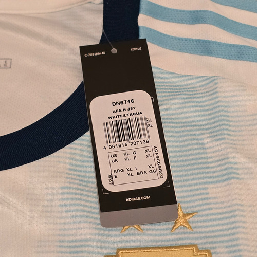 Camiseta Seleccion Argentina 2019 Titular Original. Xl. (Usado)