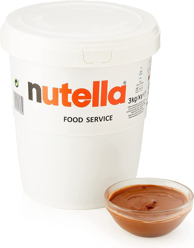 Crema De Avellana Nutella Cubeta 3 Kg Food Restaurantes Bote
