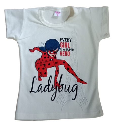 Combo De Camisa Ladybug + Legging Niña Talla 4