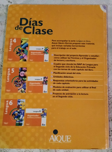 Libro Lengua,p/ Docente, Série Lengua En Foco,2ciclo, Aique.