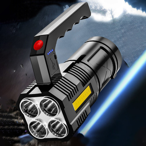 Lanterna, Refletor Led Recarregável, Super Brilhante, Com 4