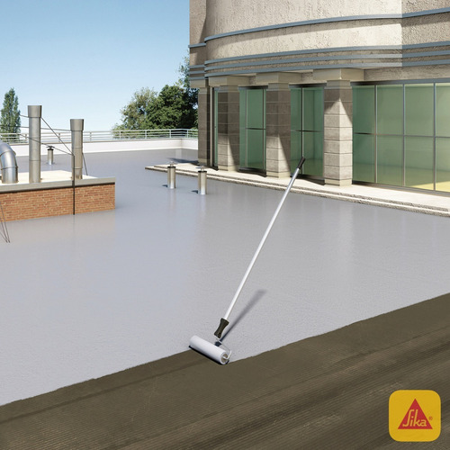 Imagen 2 de 6 de Sikafill Alta Elasticidad Pintura Impermeable Gris 3 Kg
