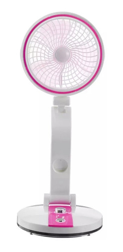 Ventilador Portatil Recargable Fan Plegable Usb De Mesa Led