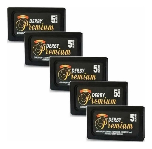 Lamina De Barbear Derby Premium Caixa 100 Uni Barbeiro