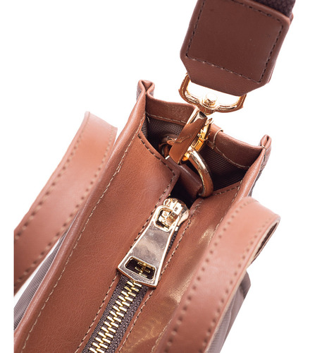 Bolsa Crossbody Dama Bolsas Mujer Impermeable Poppy Yayas Color Cocoa