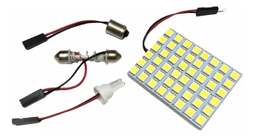 Tira LED Para Interior De Coche - 36 LEDs Blancos 6000K, 12V - Perfecta Para Camper, Furgoneta, Auto O Caravana