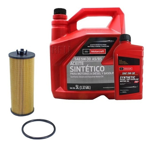 Kit Cambio Aceite Para Dodge Charger 3.6 5w30 Motorcraft
