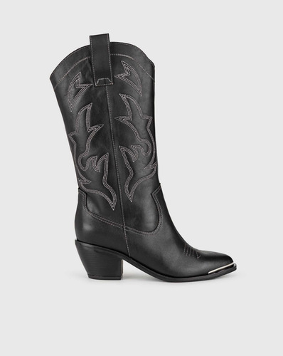 Imagen 2 de 8 de Botas Texanas De Cuero Mujer Viamo Irgizi