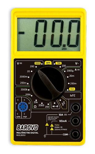 Multimetro Digital Mul860u Barovo Continuidad Diodos Transis