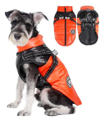 Abrigo Chaleco Impermeable Cálido Reflectante Para Mascotas©
