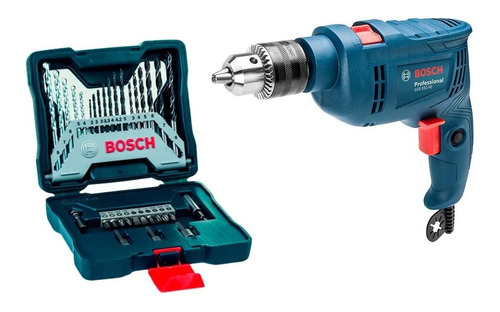 Furadeira De Impacto Bosch Gsb 550 + Kit X-line 33 Peças 127