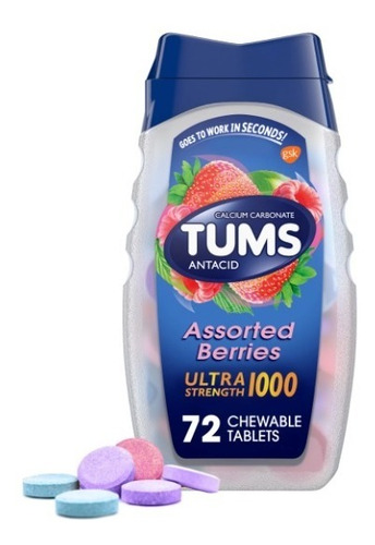 Pastilhas Tums Antacido Ultra Forte - Frutas Vermelhas -72un