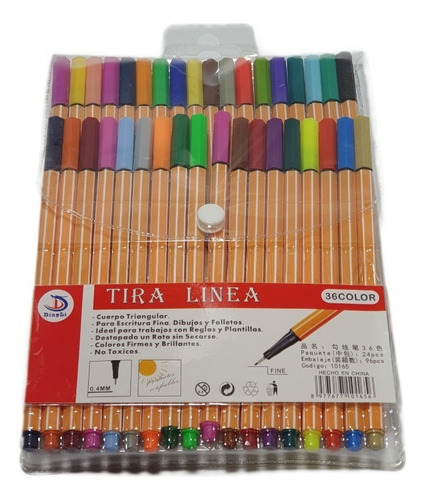 Lápiz Tira Líneas 36 Unidades Colores