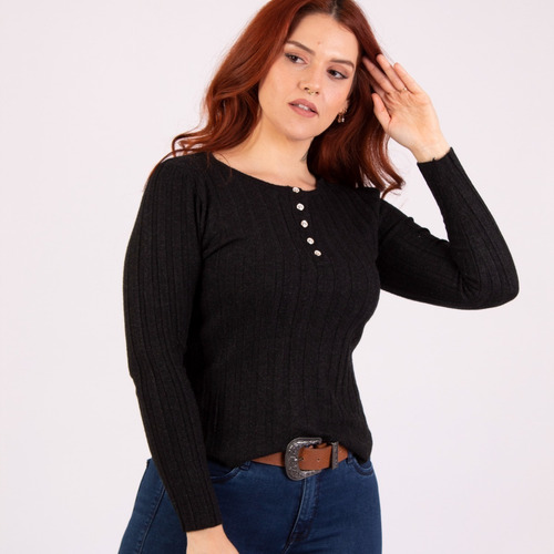 Sweater Botones Manga Larga Colores