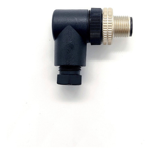 Conector M12 Codo Macho 4 Polos Pg7
