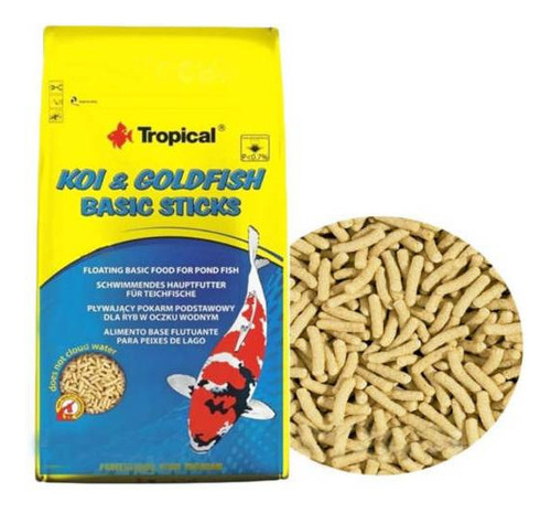 Alimento Tropical Koi & Goldfish Basic Sticks 20 Lbs 1,6 Kg