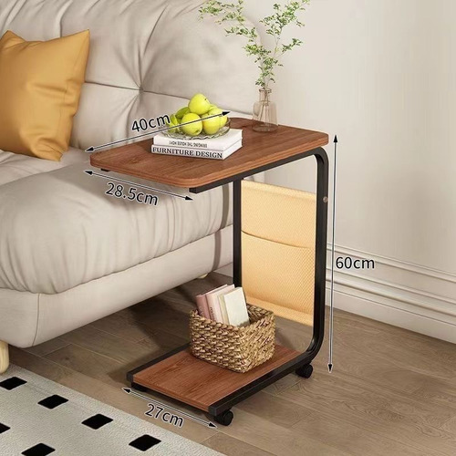 Mesa Auxiliar Mesa De Té Dos Niveles Para Sala Sofa Y Cama