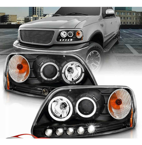 Faros Lobo F150 1997 1998 1999 2000 2001 2002 2003 Lupa Led