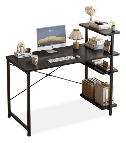 Escritorio Minimalista Moderno De Madera 100cm X 73cm X 45cm Negro
