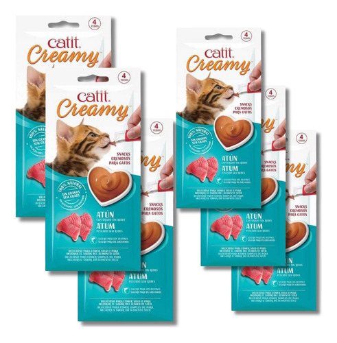 Golosinas Gatos Pouch Snacks Catit Creamy 40 Gr Atun