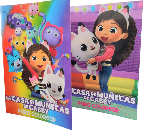 Pack 2 Libros La Casa De Muñeca De Gaby Libro Para Colorear 