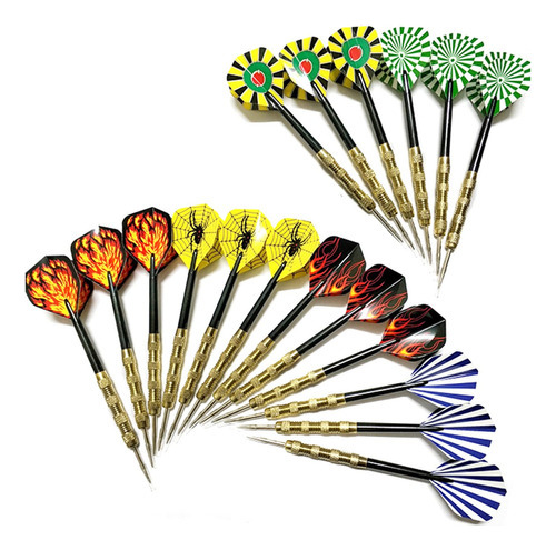 18 Pcs Professional Flying Steel Tip Darts Set