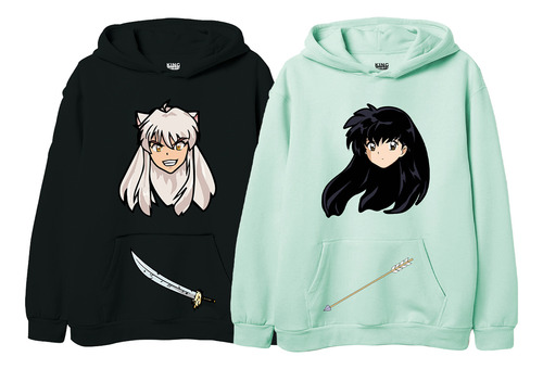 Sudadera Inuyasha Aome Combo Parejas Anime B01 Bolsa